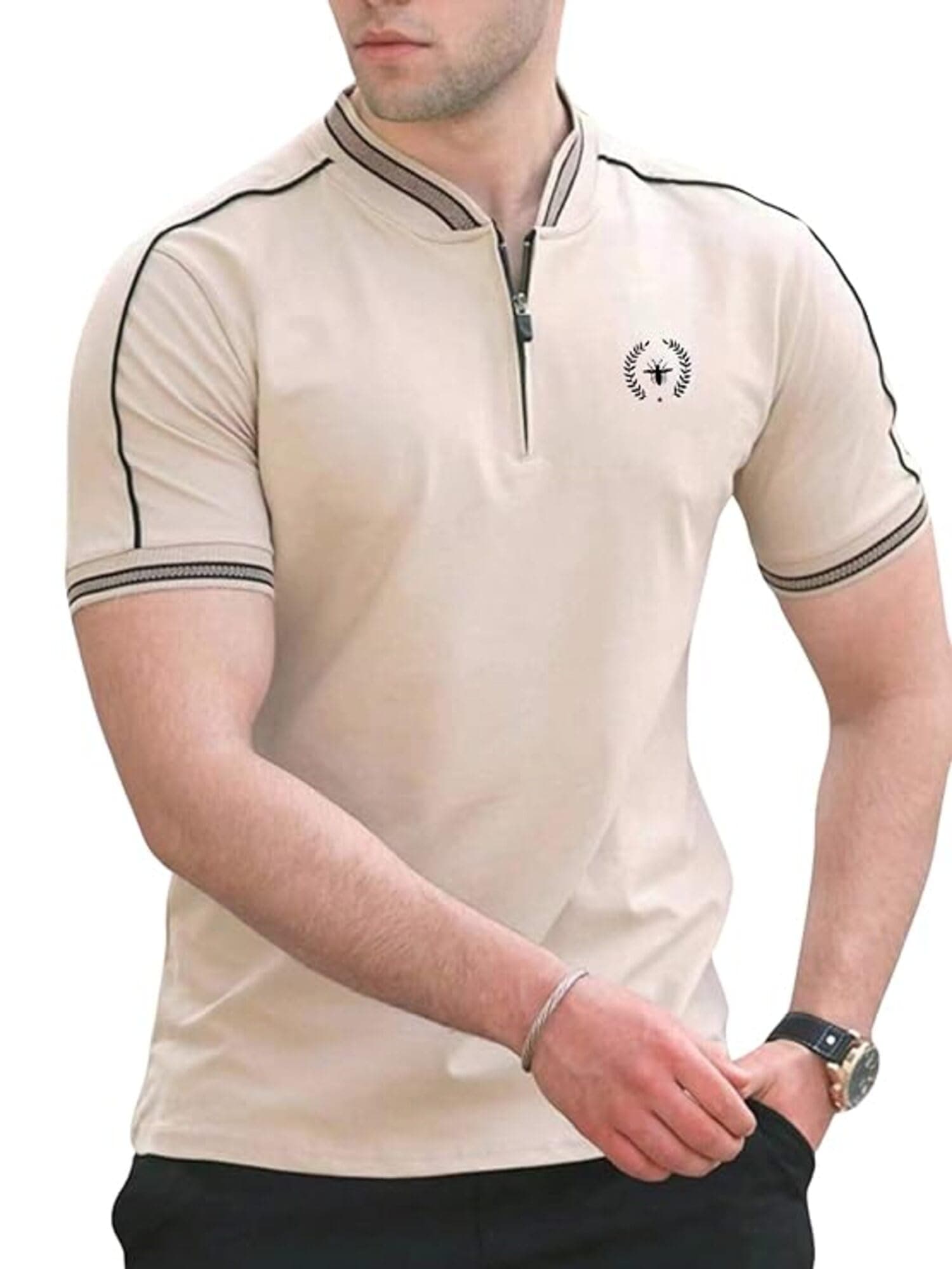 Men's Solid Cotton Rich Polo T Shirt | Collar Tshirts | Half Sleeves | Plain-Regular Fit (Available in Plus Size and Combo Pack of 2)