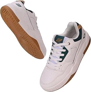 Bond Street Men's Casual Sneakers | PU Upper Lace-Up Shoes with Durable PVC Sole | Stylish & Lightweight Footwear for Everyday & Casual Outfits