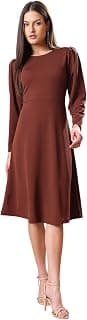 PURVAJA Women’s A-Line Knee Length Dress (Bely-061-069)