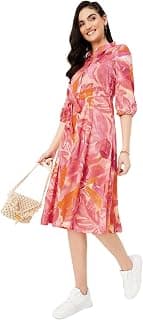 Max Women's Fit and Flare Knee Length Dress