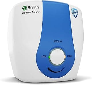 AO Smith Geyser 15 Ltr With 5 Star BEE Rating, Vertical Water Heater | Geyser 15+ Litre For High Rise Building | 7 Year Tank Warranty, 2 Year Comprehensive Warranty | SDS-GREEN-015