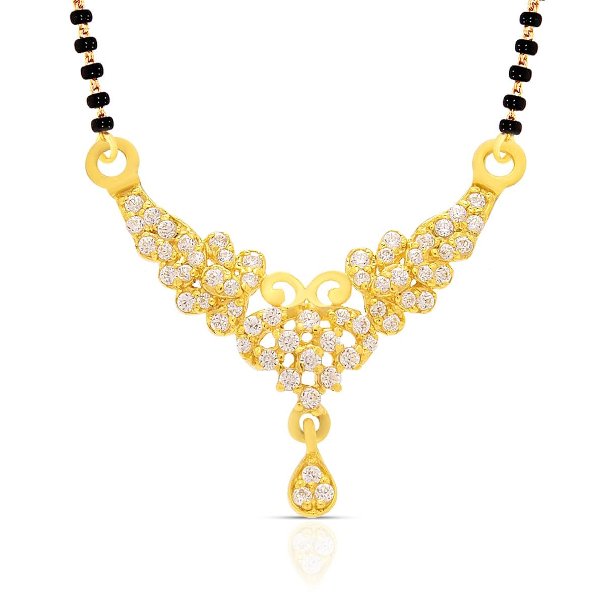 WHP JEWELLERS Rajrani Yellow Gold Mangalsutra Pendant for Women | Womens Aesthetic & Stylish 22 KT Gold Mangalsutra Pendant | Gold Fashion Jewellery for Women | Great for Gifting