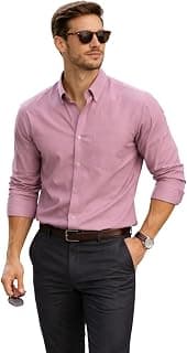 Men’s Solid Casual Shirt | Casual Plain Button Down Shirt for Men | Regular Fit Full Sleeves Smart Formal & Casual Wear