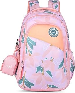 Skybags Bloom 30 Litres Pink School Bag For Girls, 3 Compartment