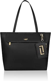 Lavie Luxe Women's Monogram Zumi Large 15 Inch Laptop Tote Handbag | Tote Bag for Work | Ladies Purse | Stylish Shoulder Bag | Gift for Women