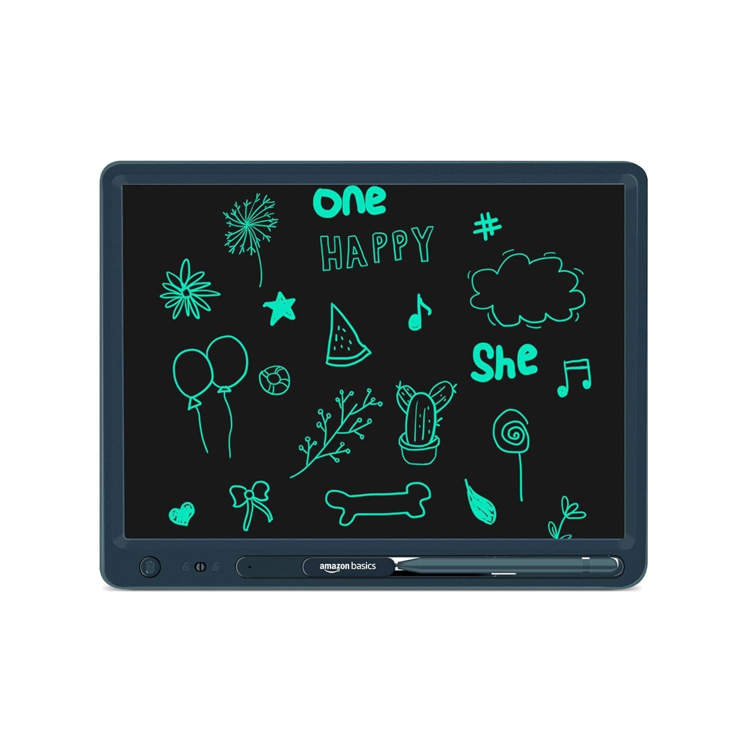amazon basics Magic Wireless Slate 15-inch LCD Writing Tablet with Stylus Pen, for Drawing, Playing, Noting by Kids & Adults, Black