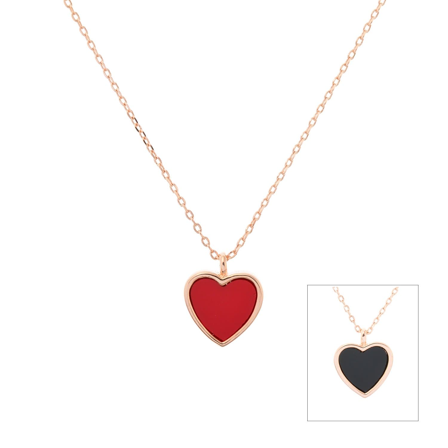 Aaishwarya Reversible Heart (2 in 1) Pendant Necklace/Chain for Women & Girls