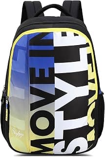 Skybags Flow Casual Backpack 37.5L, 3 Main Compartments, Bottle Pocket, Front Pocket, Padded Shoulder Straps with Rain Cover - Black