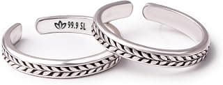 Milan Jewellers 99.9% Pure Silver Toe Rings | Womens | Certified | Stamped (Pure Chandi Bhichiya)