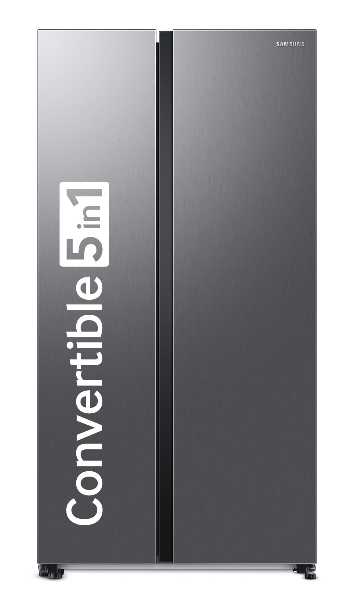 Samsung 653 L, 2 Star, Frost Free, Double Door, Convertible 5-in-1 Digital Inverter, Side By Side Refrigerator (RS76CG80X0S9HL, Silver, Refined Inox)