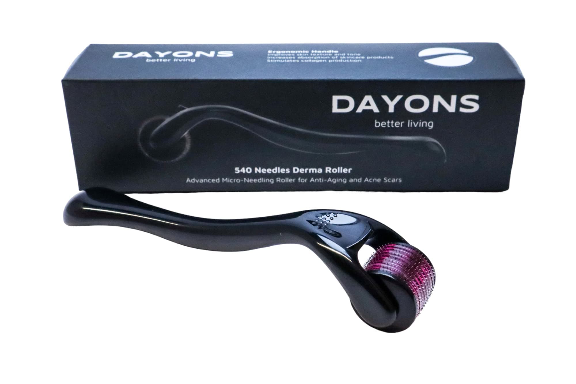 Dayons 2.0mm Derma Roller – Microneedling Tool for Hair Regrowth, Beard Growth & Deep Skin Treatment – Acne Scars, Wrinkles, Stretch Marks & Scalp Care