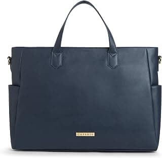 Caprese Bow 15.6 Inch Large Laptop Bag for Women with Adjustable & Detachable Straps | Stylish, Durable, and Spacious with Multiple Compartments for Work, Travel, and Everyday Use