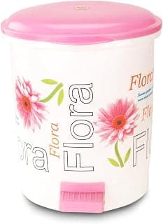 Nayasa Waste Paper No. 427|Table Top Multi Purpose Dustbin With Lid|Waste Paper Bin|Plastic Pedal Waste Bin| Ideal For Home/Kitchen/Office|L 15.5, B 19, H 18 cm, Pink