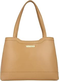 Caprese Kai Tote Large Shoulder Bag for Women | Solid Pattern | Faux Leather | Zipper Closure | Spacious Office & Travel Tote | Stylish Work Bag | Elegant Handbag for Daily Use