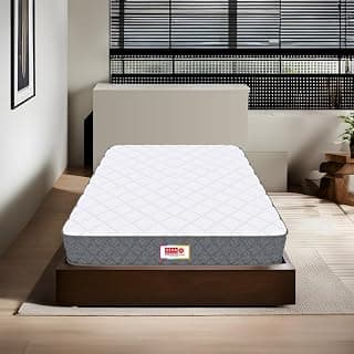 USHA SHRIRAM Tru Spring with NPSS Tech. 6 Inch Single Size Bonnell Spring Mattress (72X35 Inch) Breathable Knitted Fabric Firm Comfort for Hot Sleepers 7 Years Warranty