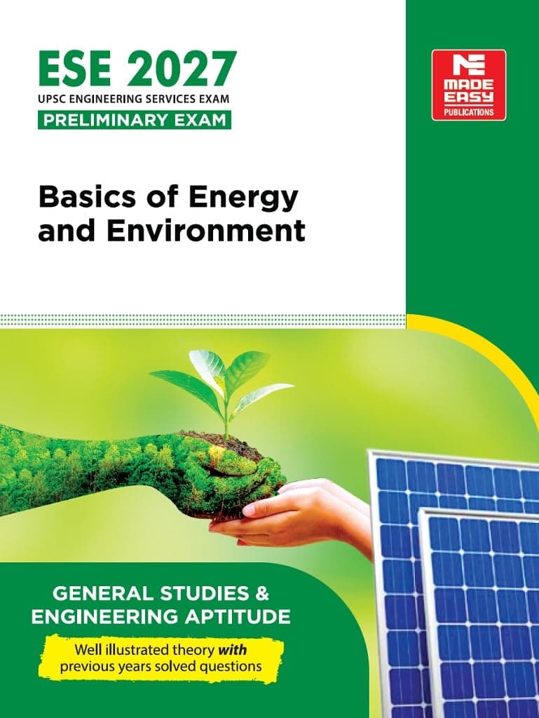 ESE 2027: Basics of Energy and Environment