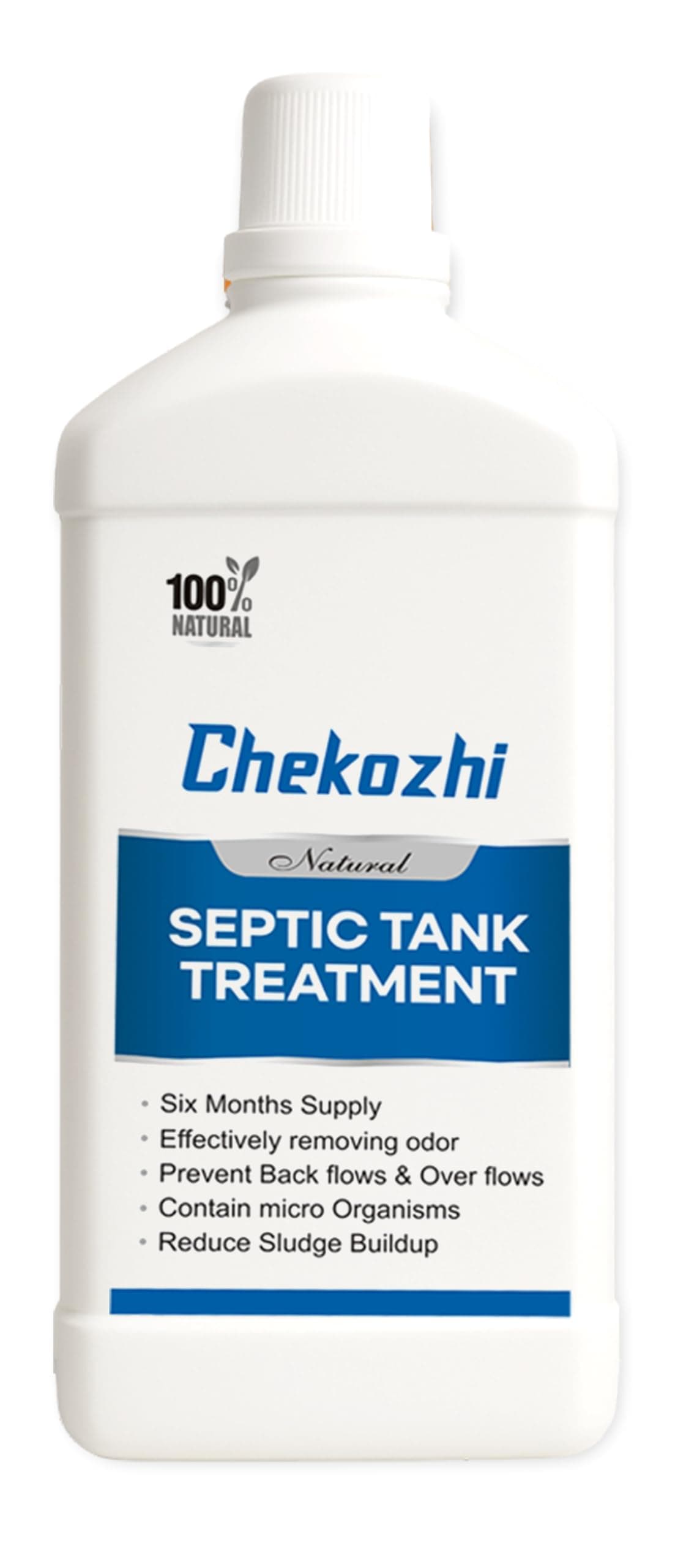 Chekozhi natural septic tank cleaner odour remover sludge dissolver bacteria cleaner (1 litre)