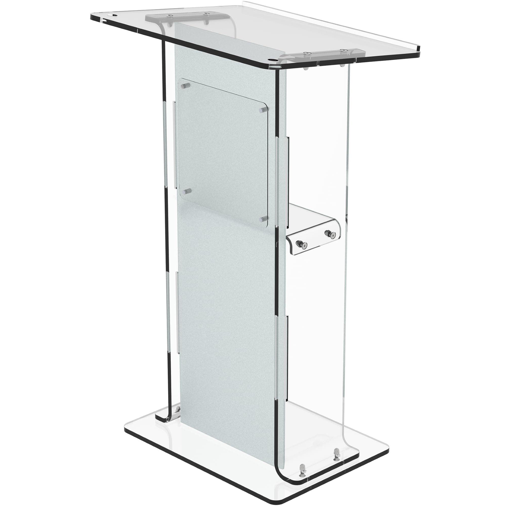 CLASSIC CONCEPTS Acrylic Podium/Pulpit/Lectern Model No CCP060 Elevate Your Address, Ideal for Churches, Institutes, and Events Clear Frosted