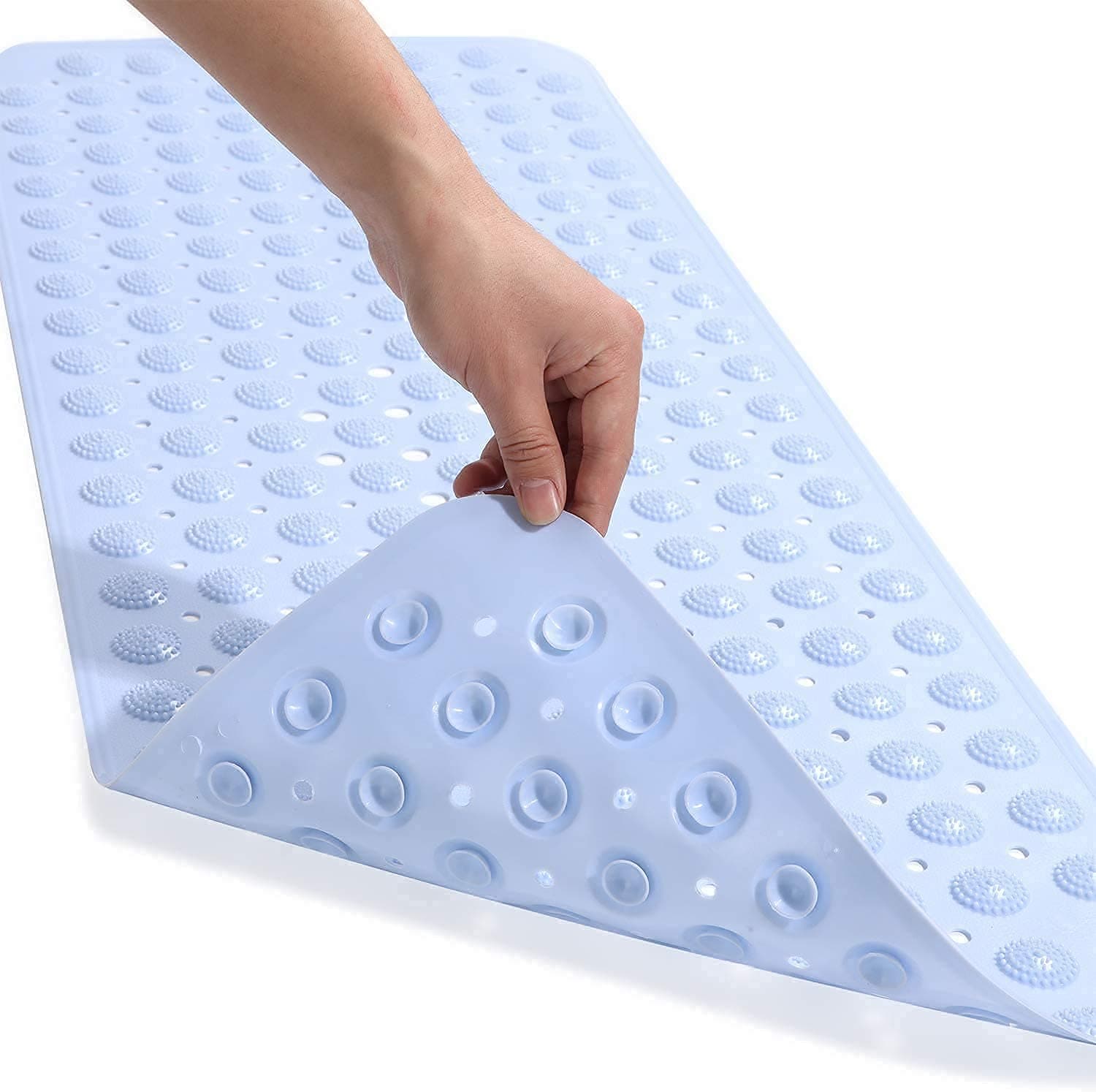 VHKD PVC Bathroom mat Anti Slip Rectangle (Light Purple 70x35)