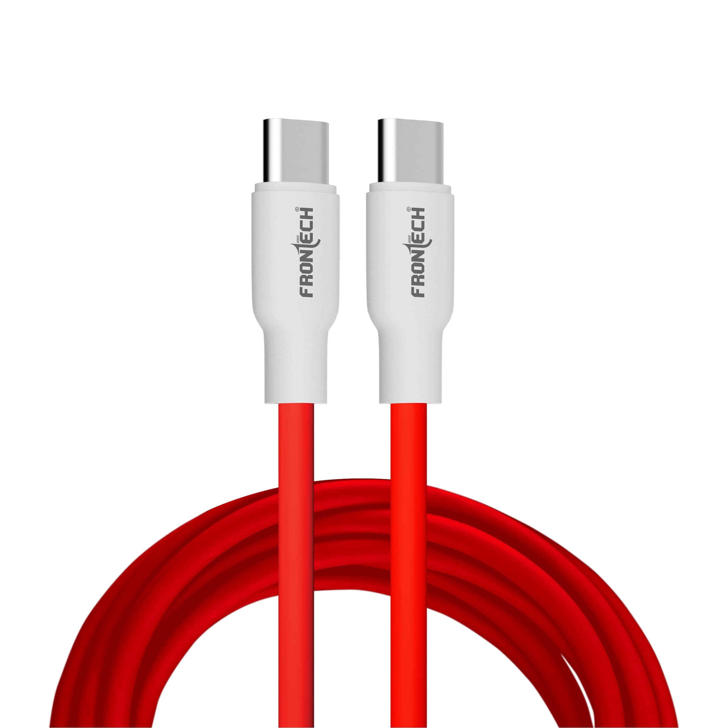 FRONTECH Super-Fast Charging 65W| USB Data Cable 1.0M | Durable & Bend Resistant | 480Mbps | High-Speed Data Sync, Compatible with All Type-C Devices (FT-1045)