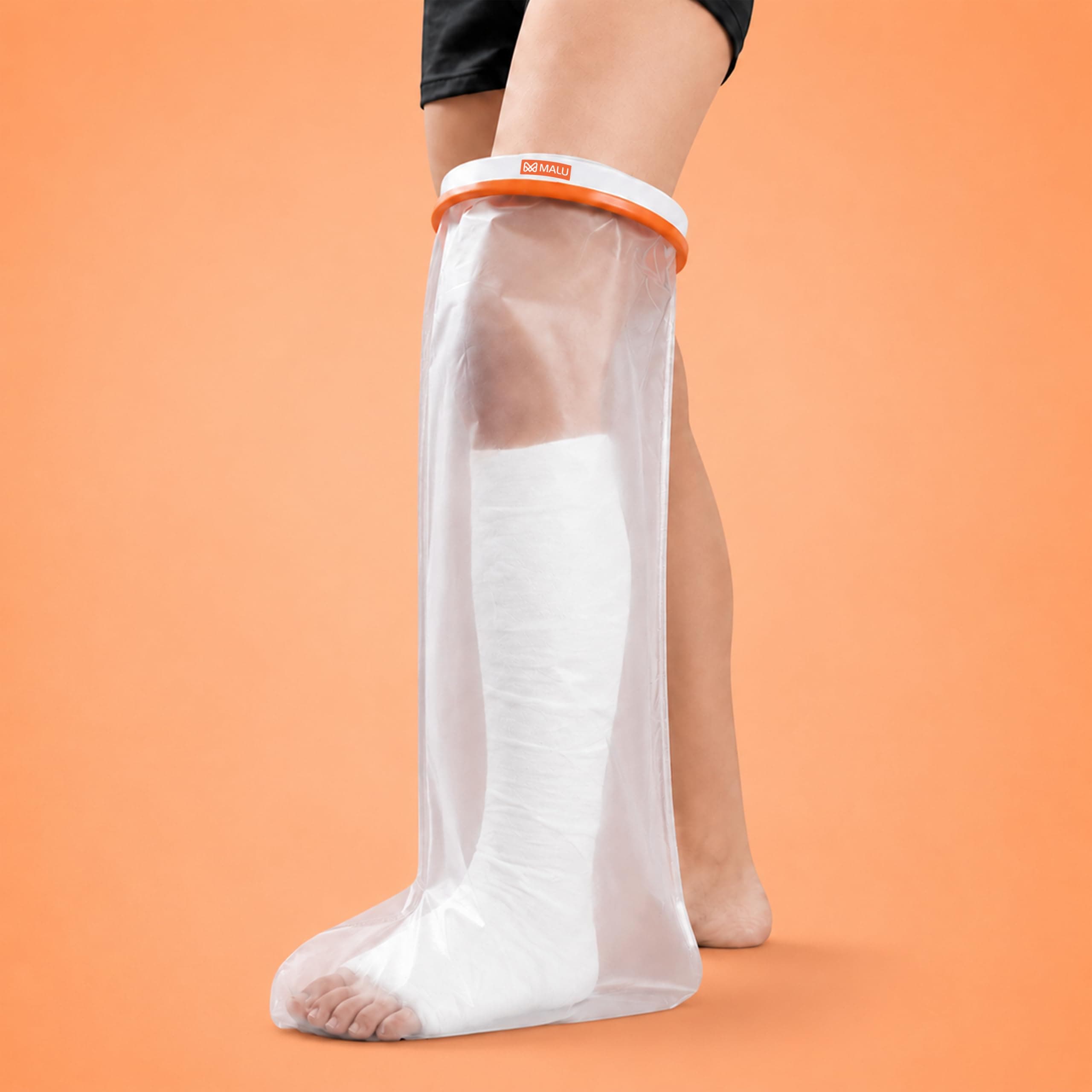 MALU HEALTHCARE 100% Waterproof Leg Cast Cover for Shower & Bath | Resuable Adult Cast Protector | Cast Covers for Shower Leg | Waterproof Shield for Showering After Surgery