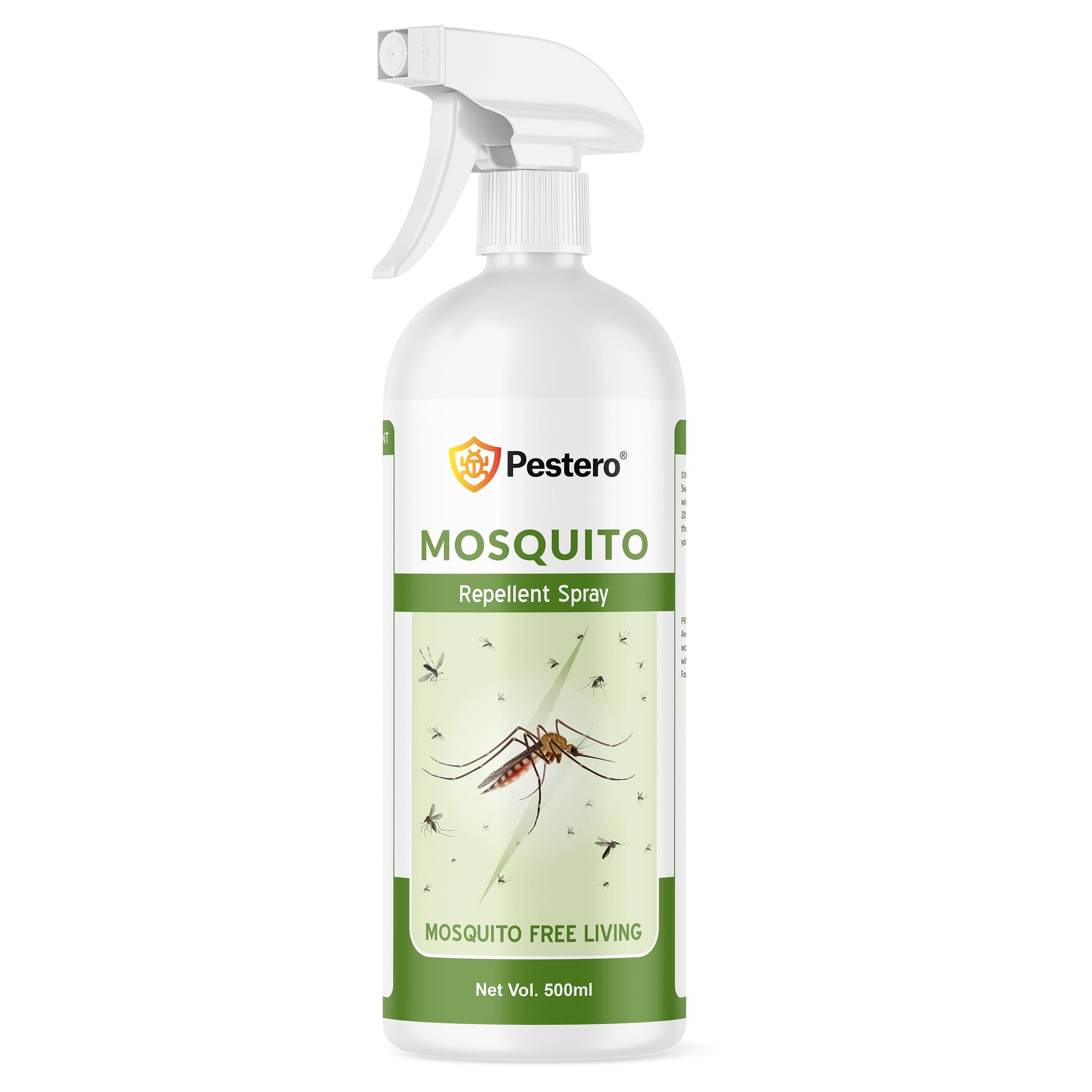PESTERO Mosquito Repellent Room Spray - 500ml | Effective against mosquitoes causing Dengue Zika Chikungunya | 100% Herbal and Chemical free | Baby and Pet safe