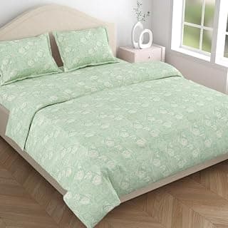 haus & kinder Double Bed Bedsheets | Flat Bedsheet Queen Size Bed with 2 Pillow Covers | Ultrasoft Bed Sheet Double Bed (100 * 90 Inches) – Elysian Petals