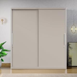 Interio by Godrej Slide N Store XL 2-Door Steel Wardrobe (Textured Cashmere), 1-Year Warranty, 2 Drawers