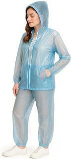 R.R.TRADERS Rain coat for women, Hooded Jacket and Pants Set