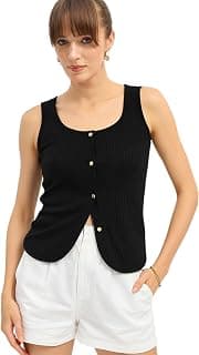sassafras Black Square-Neck Button Down Top