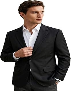 MAYKR Mens Black Blazer Slim Fit, Mens Black Blazer for Advocates