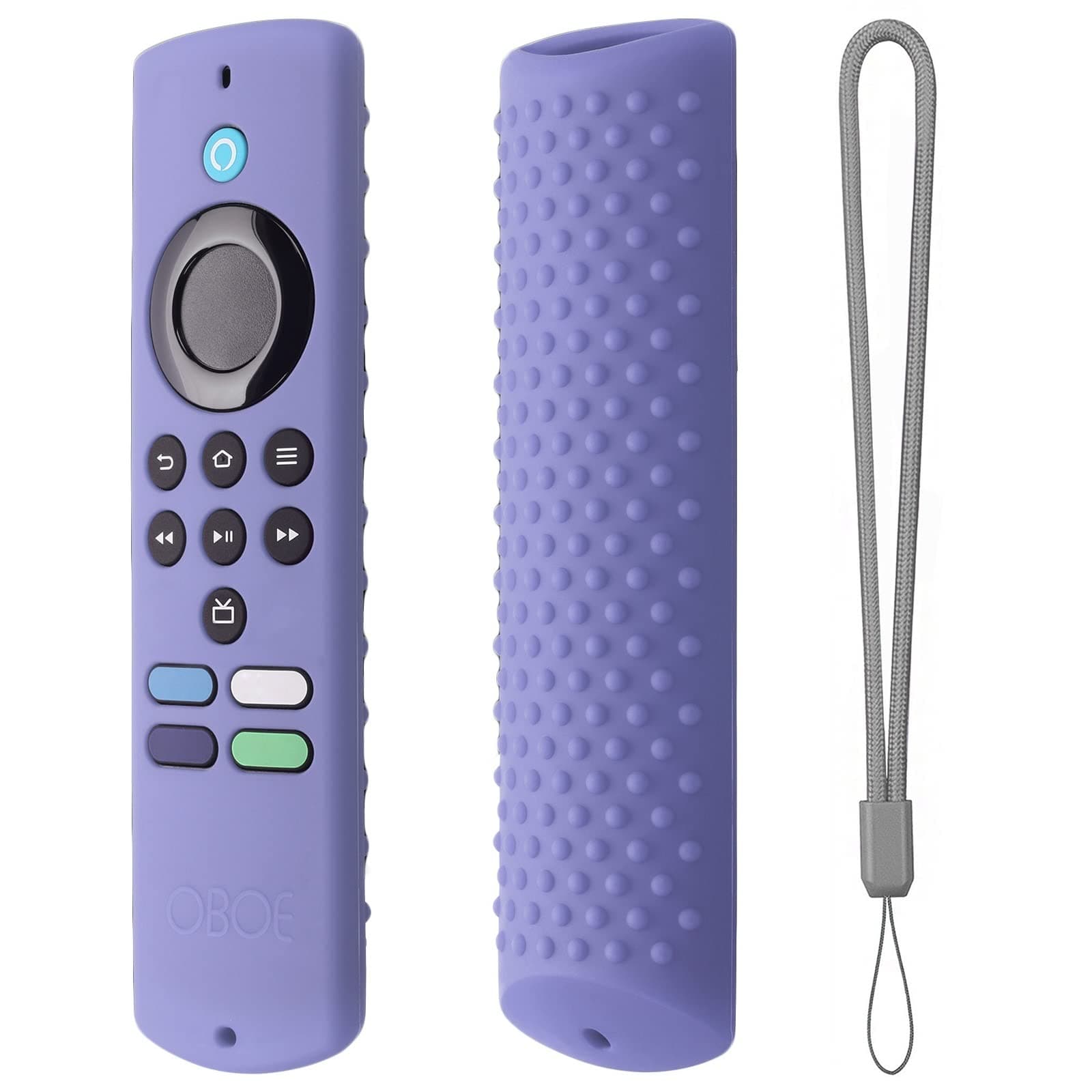 Dealfreez Full Wrap Silicone Remote Case Compatible with New Fire TV Stick Lite (2022) Model with Loop Remote Cover (Lavender Grey)