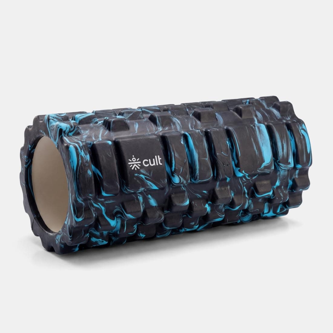 CULT Foam Roller for Back Pain & Deep Tissue Massage | High Density Body Massage Roller & Yoga Roller | 33cm Muscle Massager Equipment for Muscle Recovery & Stretching (Marble Blue)