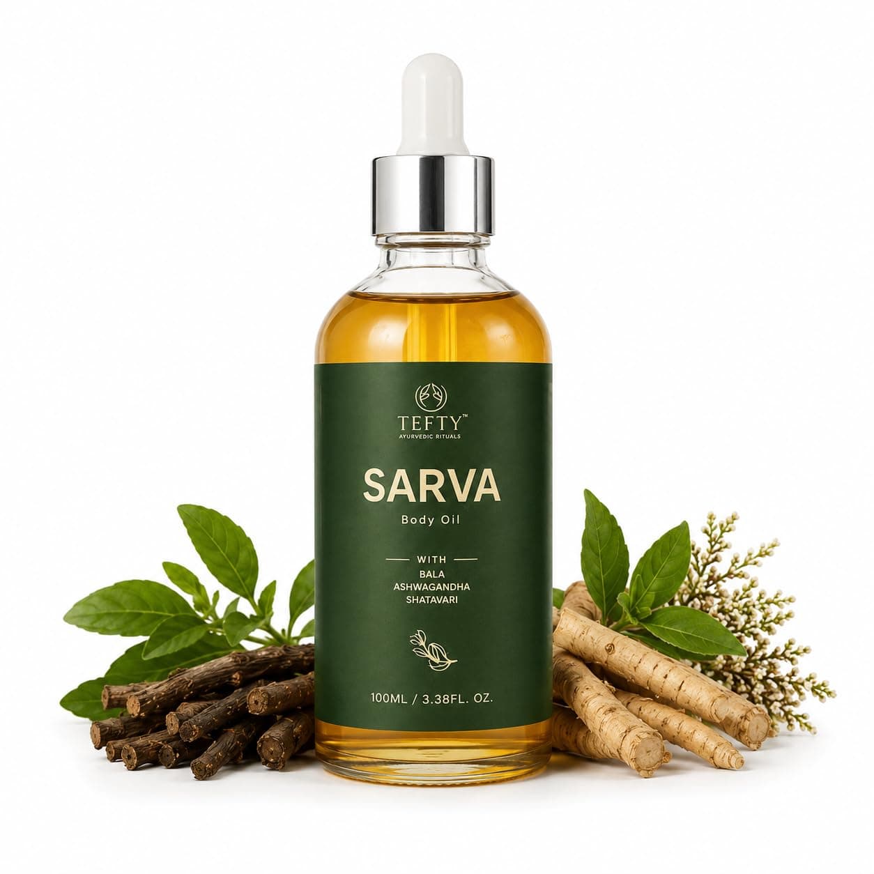 Tefty Sarva Body Oil for Stretch Mark Removal 100ml | Removes Scars Marks from Weight Loss or Weight Gain| Helps Restore Skin Elasticity | For Men & Women
