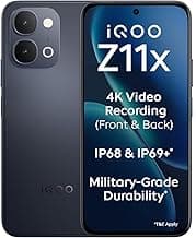 iQOO Z11x 5G (Titan Black, 8GB RAM, 256 GB Storage) | Dimensity 7400-Turbo Processor | 7200 mAh Battery | 4K Video Recording Front & Back | IP68 & IP69+ | Powered by OriginOS 6