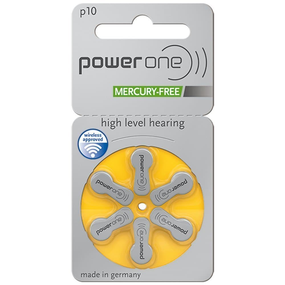 Power One P10 P 10 Hearing Aid Battery 6X2 12 Pcs
