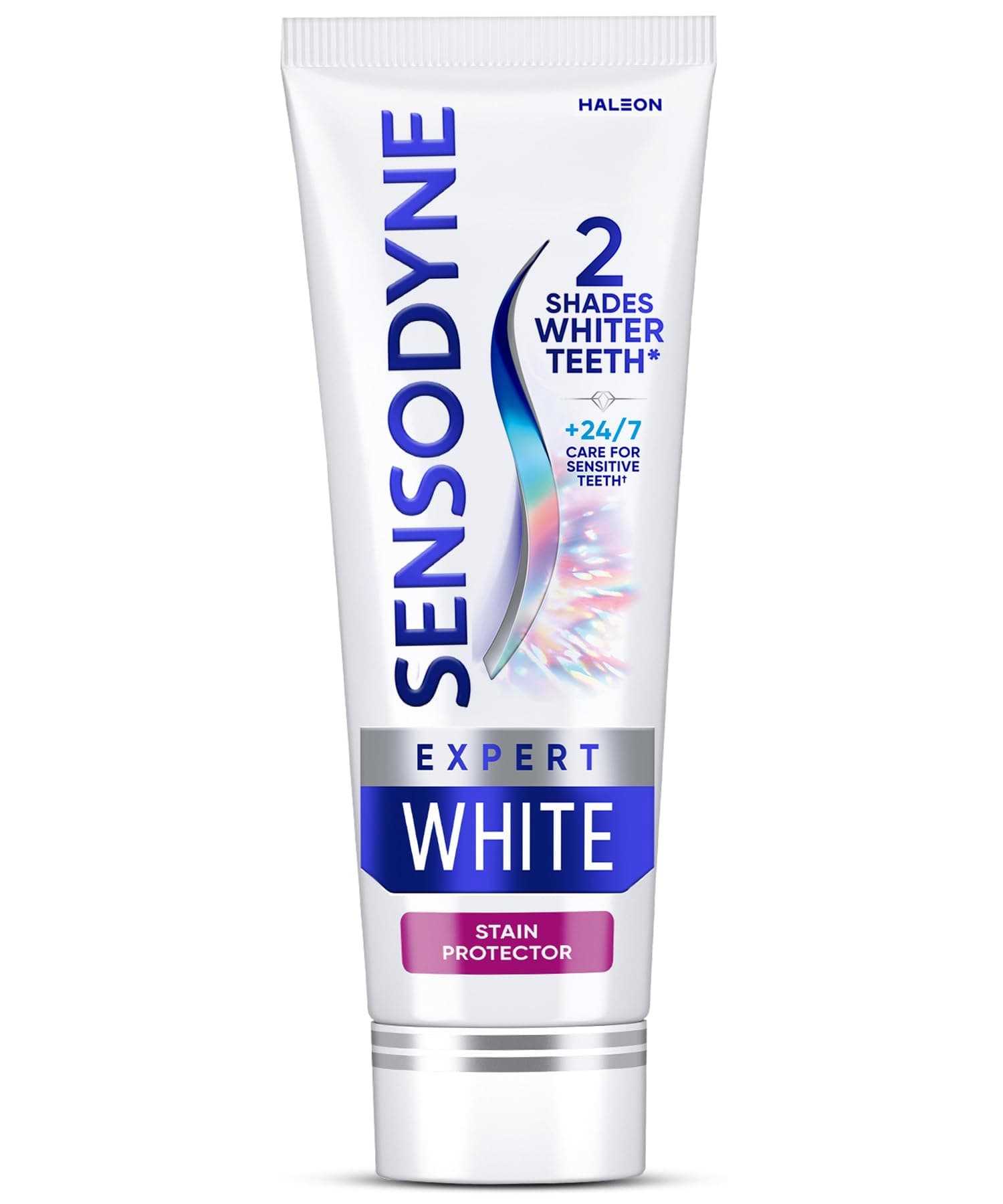 Sensodyne Expert White | Teeth Whitening Toothpaste | 2 Shades Whiter Teeth, 7X Stain Removal | Dentist Recommended | Enamel Safe - 70g