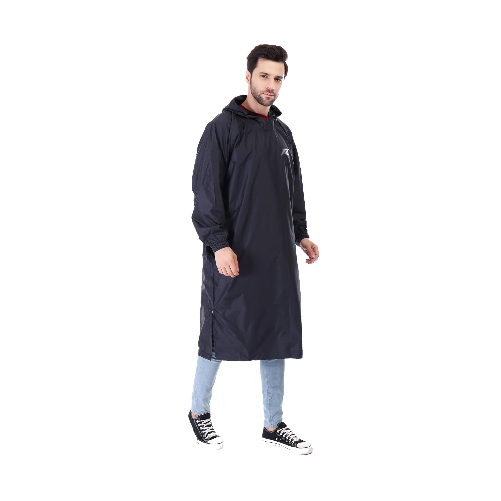 ROCKSPORT Unisex Waterproof Raincoat for Men and Women - Freesize, Lightweight, Reusable & Packable Hooded Rain Poncho, Pocket Packing Design