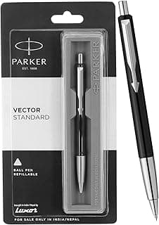 Parker Vector Standard Chrome Trim Ball Pen (Ink - Blue)