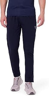 Van Heusen Men’s Track Pant | Side Zipper Pockets |Mid-Rise| Comfort Fit | Cotton Blend | Breathable & Casual | Easy Stain Release| Anti-Static Fabric | Activewear | Drawstrings | Style 50052