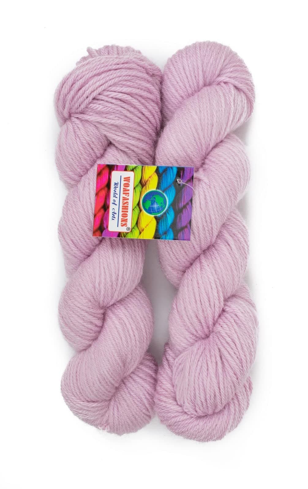 WOA Fashions Wool Pastel Color Acrylic Hand Knitting Yarn (Periwinkle Purple) (Hanks-150Gms)