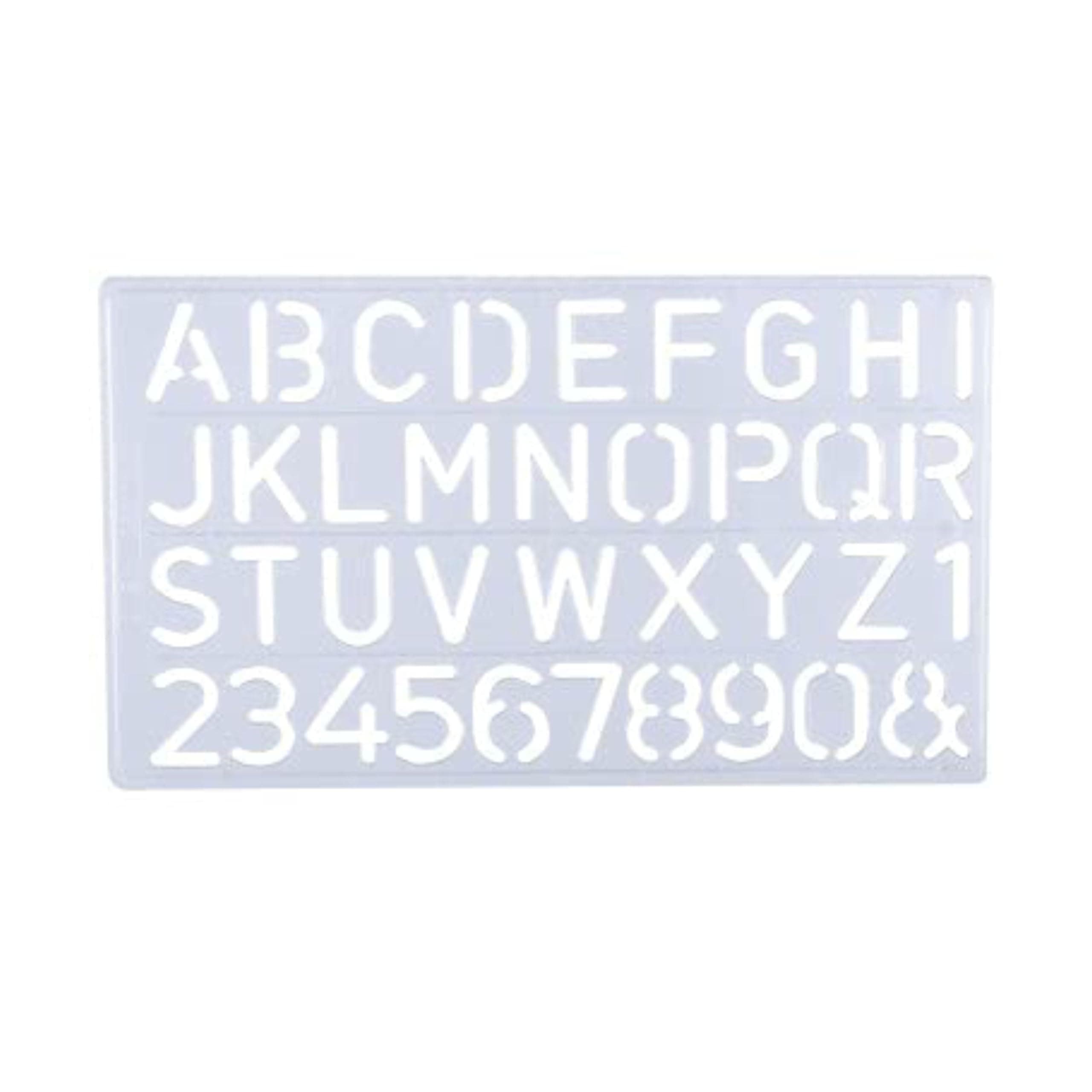 ESCAPER Plastic English Letter Stencil Set for Kids & Students – Stencils Alphabets English, Numbers 0–9, Flexible Reusable Stencil Alphabet for Art, Craft, and Learning – 25mm, 15mm, 10mm (25 MM)