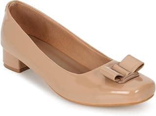 LYDC Women’s Beige Block Pumps | Ultra-Comfort Formal Heels for Office, Workwear, Parties & Daily Fashion | Lightweight All-Day Wear Heels for Women