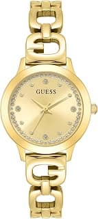 GUESS Round 30mm Champagne Dial Analog Women Watch - U1457L2M