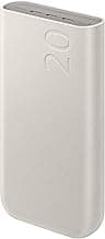 Samsung Galaxy 20000mAh Power Bank, Wired Battery Pack, Gray