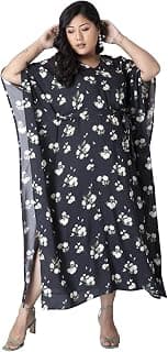 FabAlley Curve Women's Rayon Kaftan Midi Dress