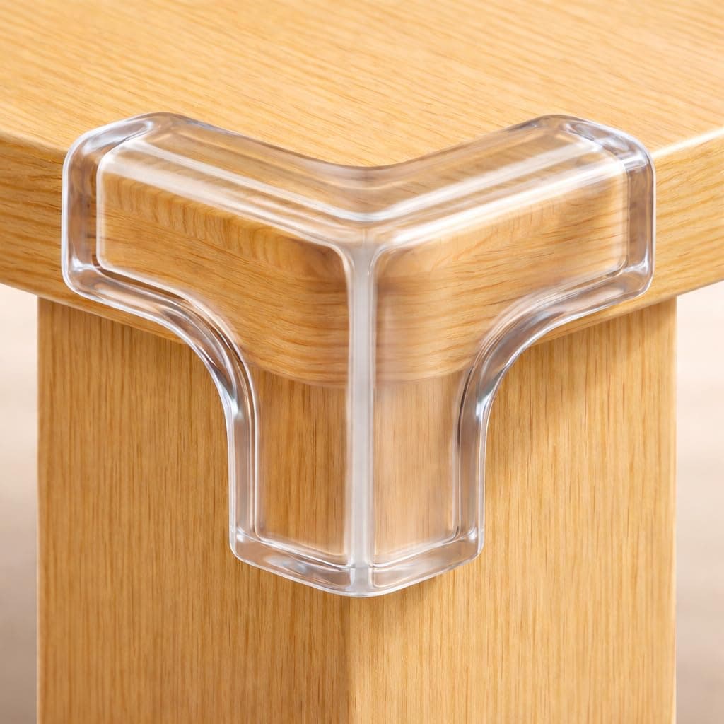 Rster Pack of 12 Silicone Corner Protector for Baby Edge Protector for Sharp Edges Baby Proofing Edge Guards Table Corners Edge Protector for Furniture Bed