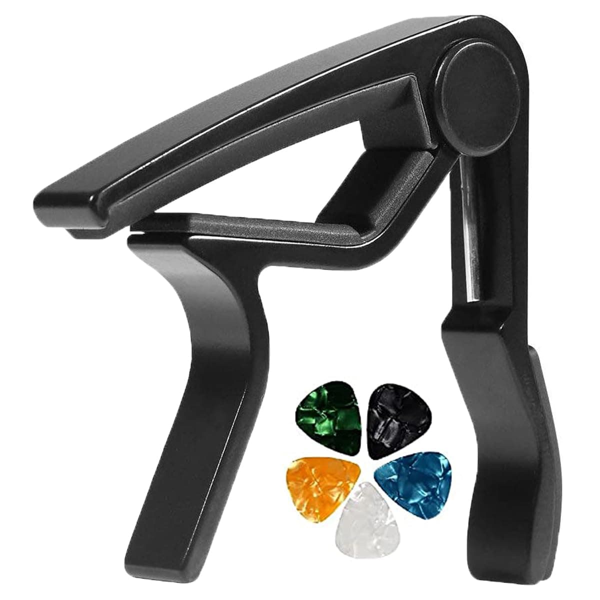 DEVICE OF URBAN INFOTECH Zinc Alloy Capo for Acoustic Guitar with Picks for Ukulele Bass Acoustic & Electric Guitar (Z Capo)