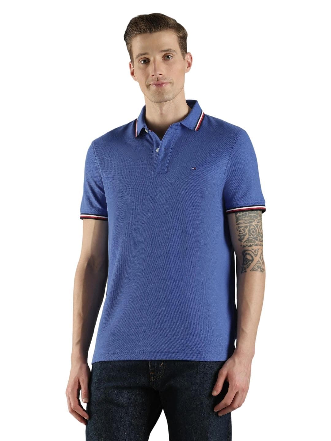 Solid Regular fit Cotton Polo t-Shirt