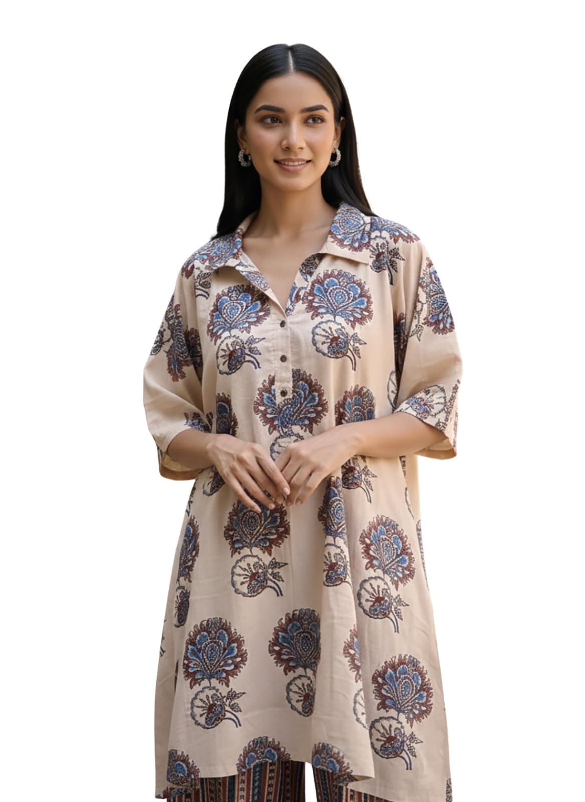 Leriya Fashion Women’s Rayon Kurta Pant Set | Casual Style Ethnic Co-ord Set for Women Stylish | Black Print Kurti for Office & Daily Travel Outfit | Oversize Loose Fit Kurta Sets for Woman